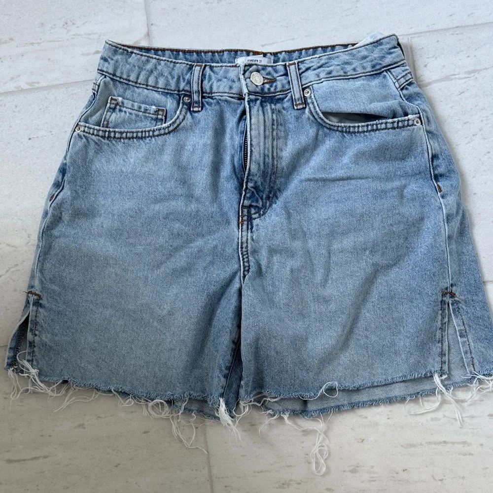 Forever 21 Light Blue Jean Shorts